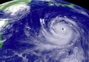 The image shows Tropical Cyclone Beryl.