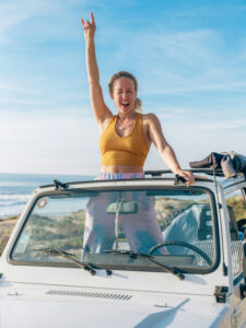  
    
       
     "In the video, a young and beautiful girl is enjoying herself in an open jeep while travelling while enjoying nature."                      PSX_20240711_074718